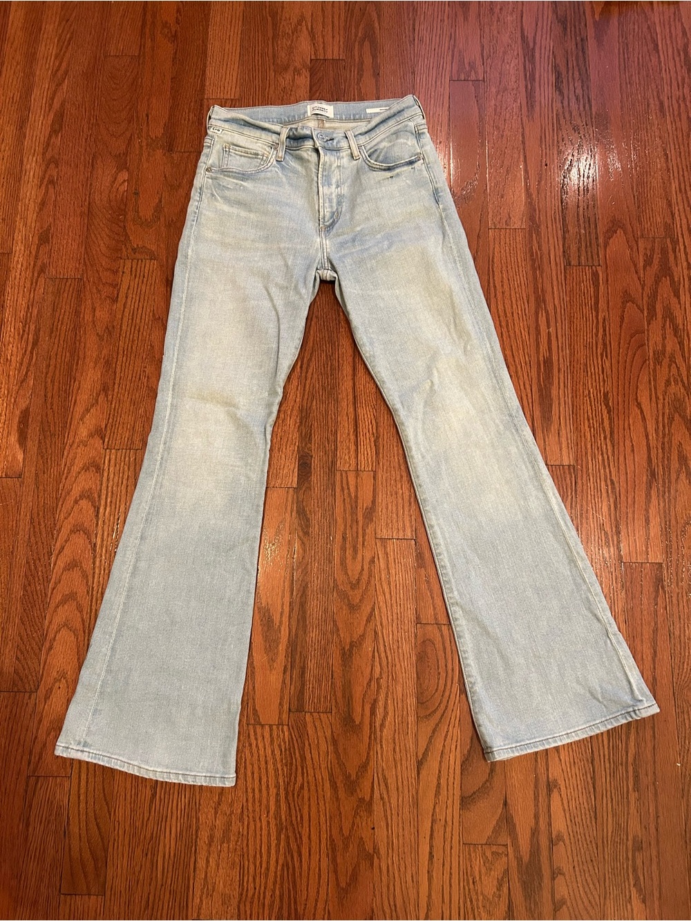 Citizens of Humanity Emannuelle Flare Jeans Light Wash Stretch Denim Sz 26 - Picture 2 of 10
